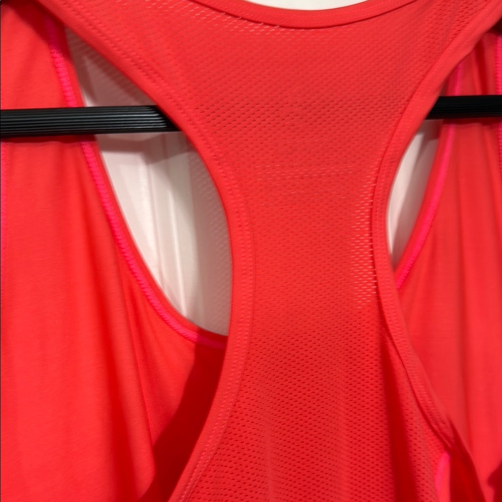 MPG Red Ruffled Relaxed Tank Top - Picture 5 of 6